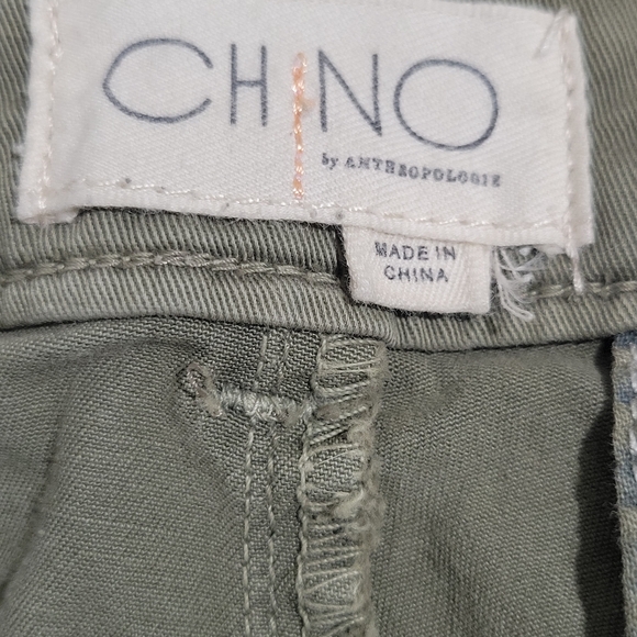 Chino By Anthropologie Women's Relaxed Chino Trouser Pant Size 28 Green Raceing - Picture 13 of 16